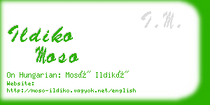 ildiko moso business card
